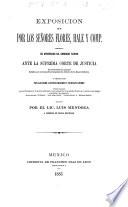 Exposición que por los señores Flores, Hale y Comp