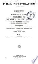 F.H.A. Investigation: June 18, 19, and 20, 1956