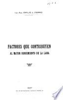 Factores que contribuyen al mayor rendimiento de la lana