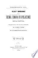 Fallos y disposiciones de la exma. Cámara de Apelaciones de la Capital
