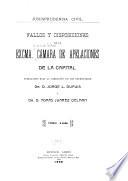 Fallos y disposiciones de la exma. Cámara de Apelaciones de la Capital