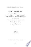 Fallos y disposiciones de la exma. Cámara de Apelaciones de la Capital
