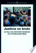 Federación Rusa. Justicia en bruto. La ley y los derechos humanos en la Federación Rusa.