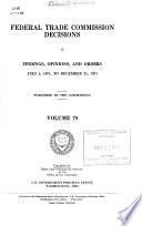 Federal Trade Commission Decisions