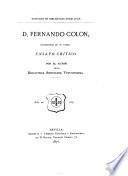 Fernando Colon, historiador de su padre