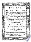 Festivas demostraciones con que los mayorales del Sto