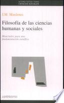 Filosofía de las ciencias humanas y sociales