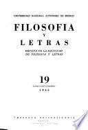 Filosofía y letras