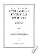 First Session of the Inter American Statistical Institute