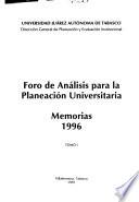 Foro de análisis para la planeación universitaria