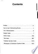 Forthcoming Books