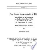 Four Autos Sacramentales of 1590