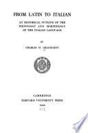 From Latin to Italian