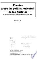 Fuentes para la política oriental de los Austrias