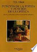 Función de la poesía y función de la crítica
