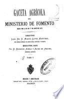 Gaceta Agricola del Ministerio de Fomento