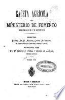Gaceta Agricola del Ministerio de Fomento