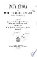 Gaceta Agricola del Ministerio de Fomento
