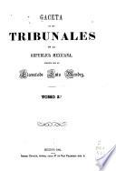 Gaceta de los Triubnales de la República Mexicana