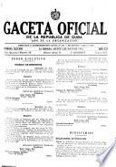 Gaceta oficial de la República de Cuba