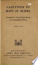 Gazetteer to Maps of Burma