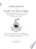 Genealogy of the Family of Gideon Gilpin