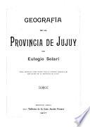 Geografía de la provincia de Jujuy