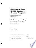 Geographic Base (DIME) System, a Local Program