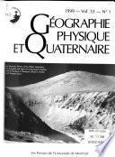 Géographie Physique Et Quaternaire