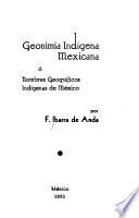 Geonimia indígena mexicana