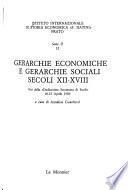 Gerarchie Economiche E Gerarchie Sociali Secoli XII-XVIII