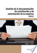 Gestión de la documentación de constitución y de contratación de la empresa