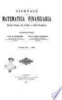 Giornale di matematica finanziaria rivista tecnica del credito e della previdenza