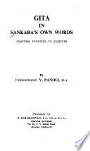 Gita in Sankara's Own Words