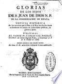 Glorias de los Hijos de S. Juan de Dios N.P. de la Congregacion de España