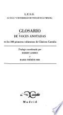 Glosario de voces anotadas en los 100 primeros volúmenes de Clásicos Castalia
