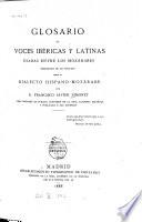 Glosario de voces ibéricas y latinas