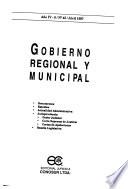 Gobierno regional y municipal