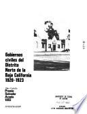 Gobiernos civiles del Distrito Norte de la Baja California, 1920-1923