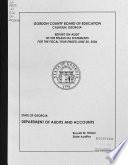 Gordon County Board of Education, Calhoun, Georgia, Report on Audit of the Financial Statements for the Fiscal Year Ended ...