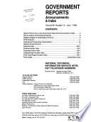 Government Reports Announcements & Index