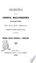 Gramática de la lengua mallorquina por Juan José Amengual