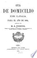 Guia de domicilio de Lima para el año de 1864