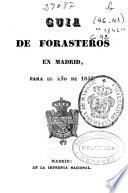 Guía de forasteros en Madrid para el año de 1842