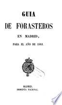 Guía de forasteros en Madrid para el año de 1861