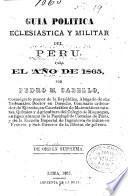 Guía política, eclesiástica y militar del Perú