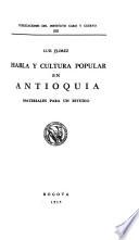 Habla y cultura popular en Antioquia