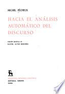 Hacia el análisis automático del discurso