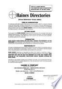 Haines ... Directory, San Jose, California, City and Suburban