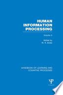 Handbook of Learning and Cognitive Processes (Volume 5)